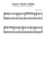 Téléchargez l'arrangement pour piano de la partition de Plouf tizen tizen en PDF